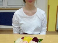Žákyně CU1 po absolvování carvingového kurzu pokračovacího s vykrájenými motivy z ovoce a zeleniny